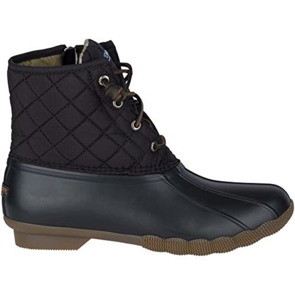 SPERRY WOMEN'S SALTWATER BOOTS, BLACK, 7.5